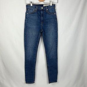 rag & bone Nina High-Rise Ankle Skinny jean Camden wash, size 26